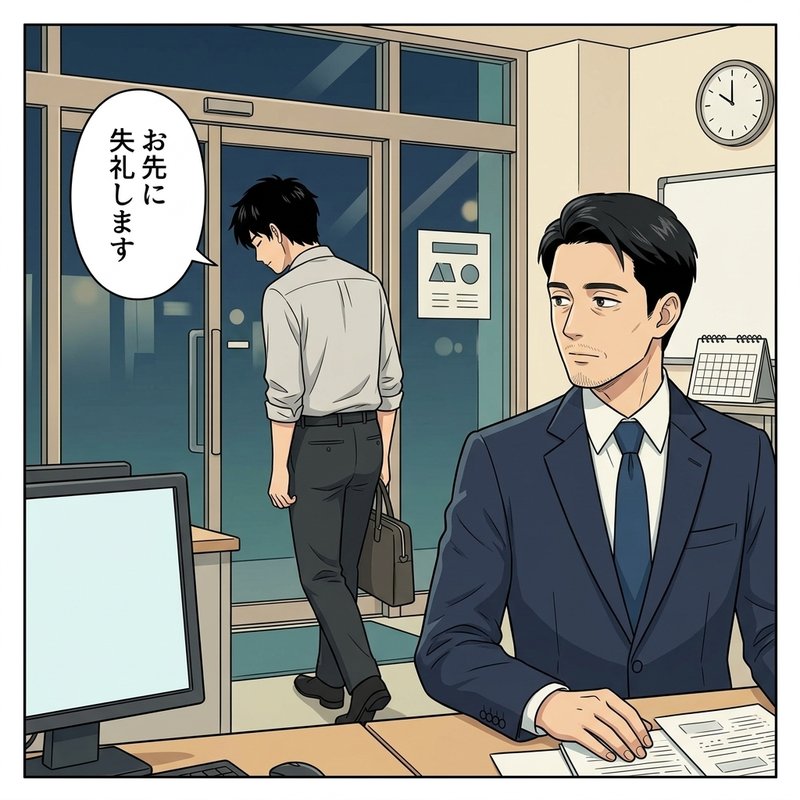 社長『人事として調べて、何とかしろ』直立して聞く30代人事の山田君（コマ2）