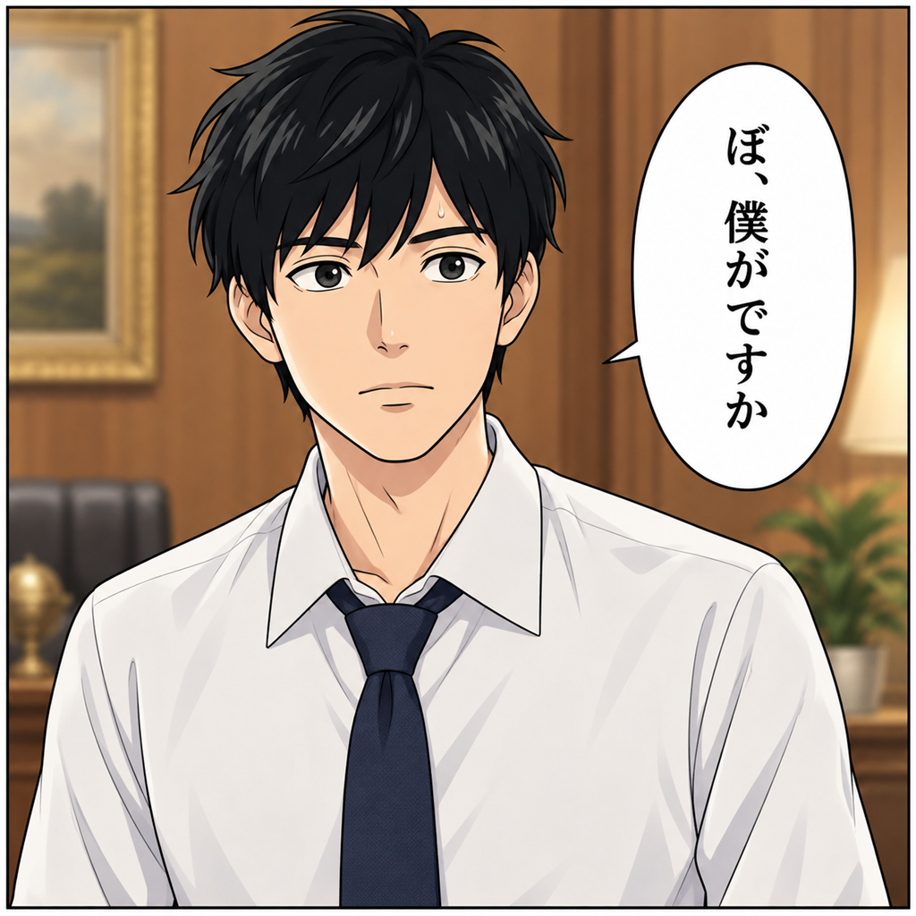 社長『山田君、何とかしたまえ』と念を押される山田君（コマ3）